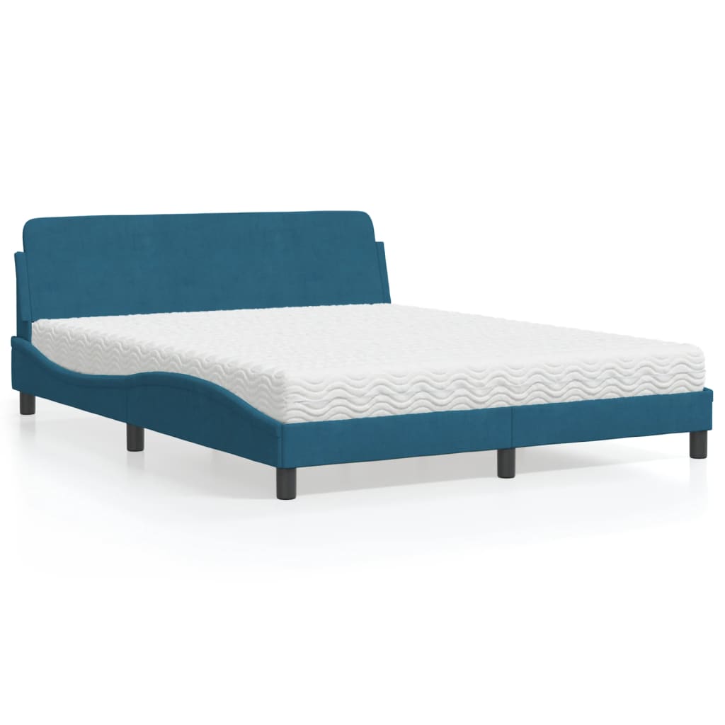 vidaXL Bett mit Matratze "Dover" Hellgrau 80x200 cm Samt