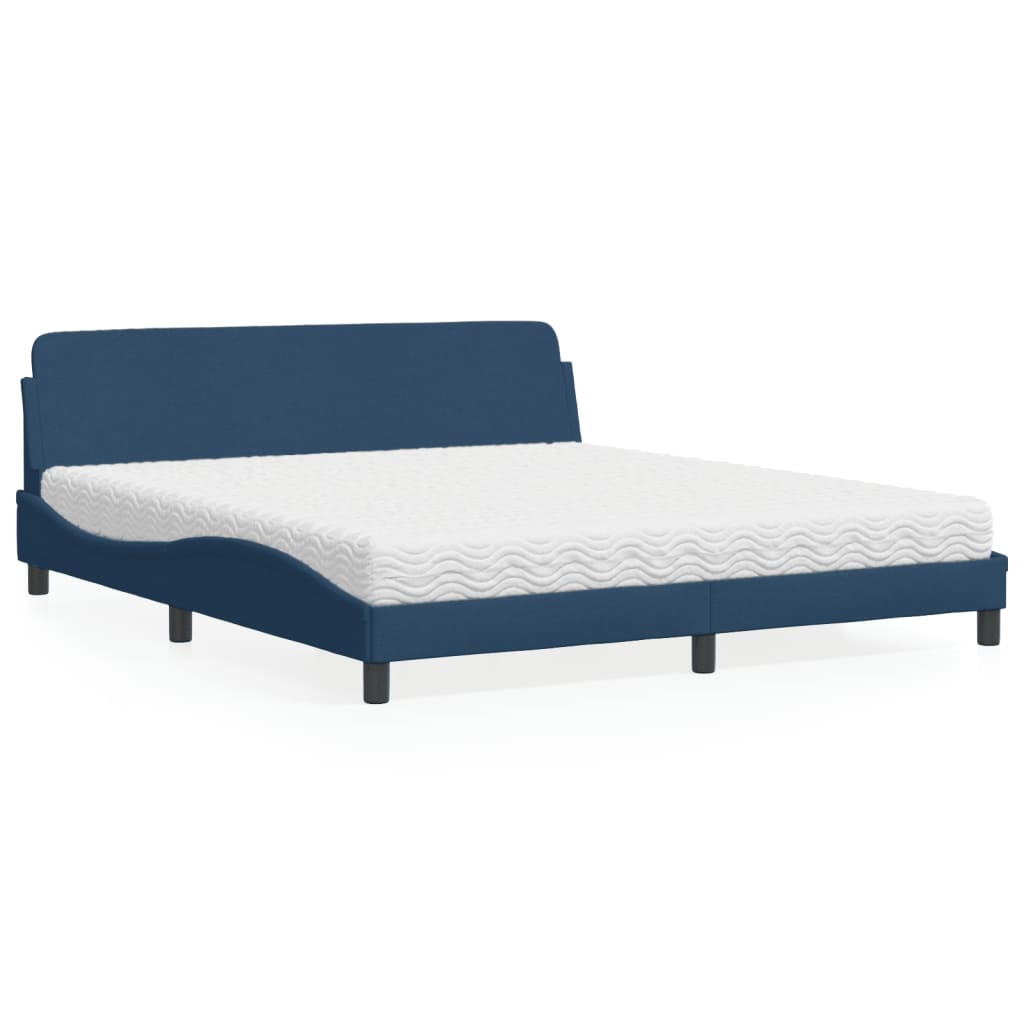 vidaXL Bett mit Matratze "Dover" Hellgrau 80x200 cm Stoff