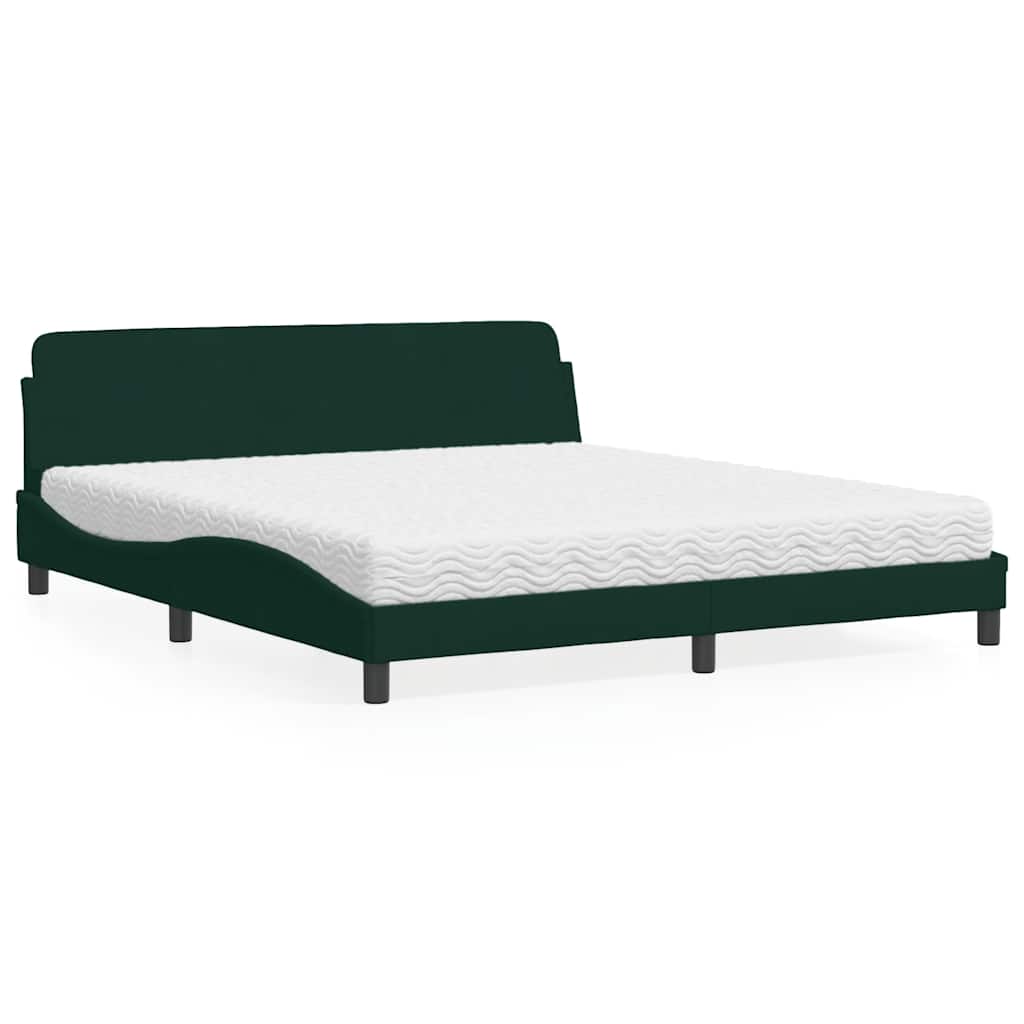vidaXL Bett mit Matratze "Dover" Hellgrau 80x200 cm Samt