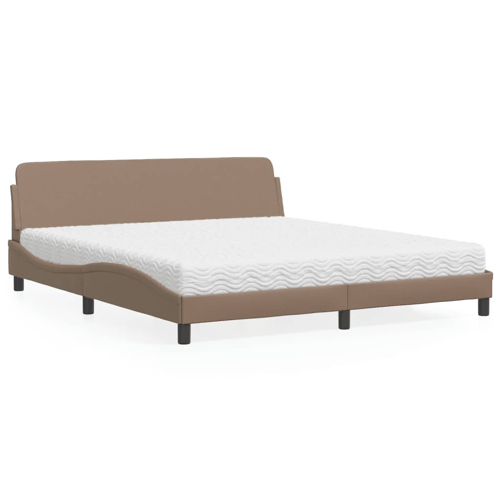 Bett mit Matratze "Dover" Schwarz 80x200 cm Kunstleder