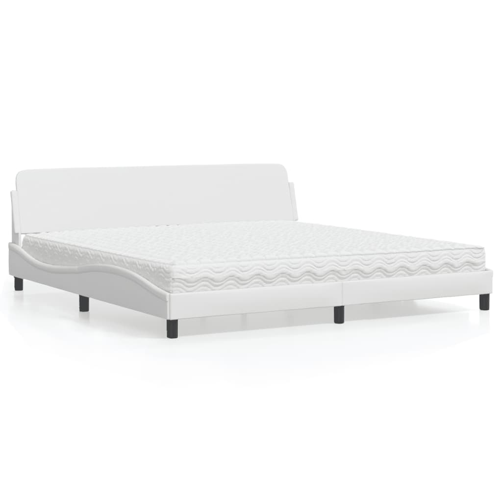 vidaXL Bett mit Matratze "Dover" Schwarz 80x200 cm Kunstleder