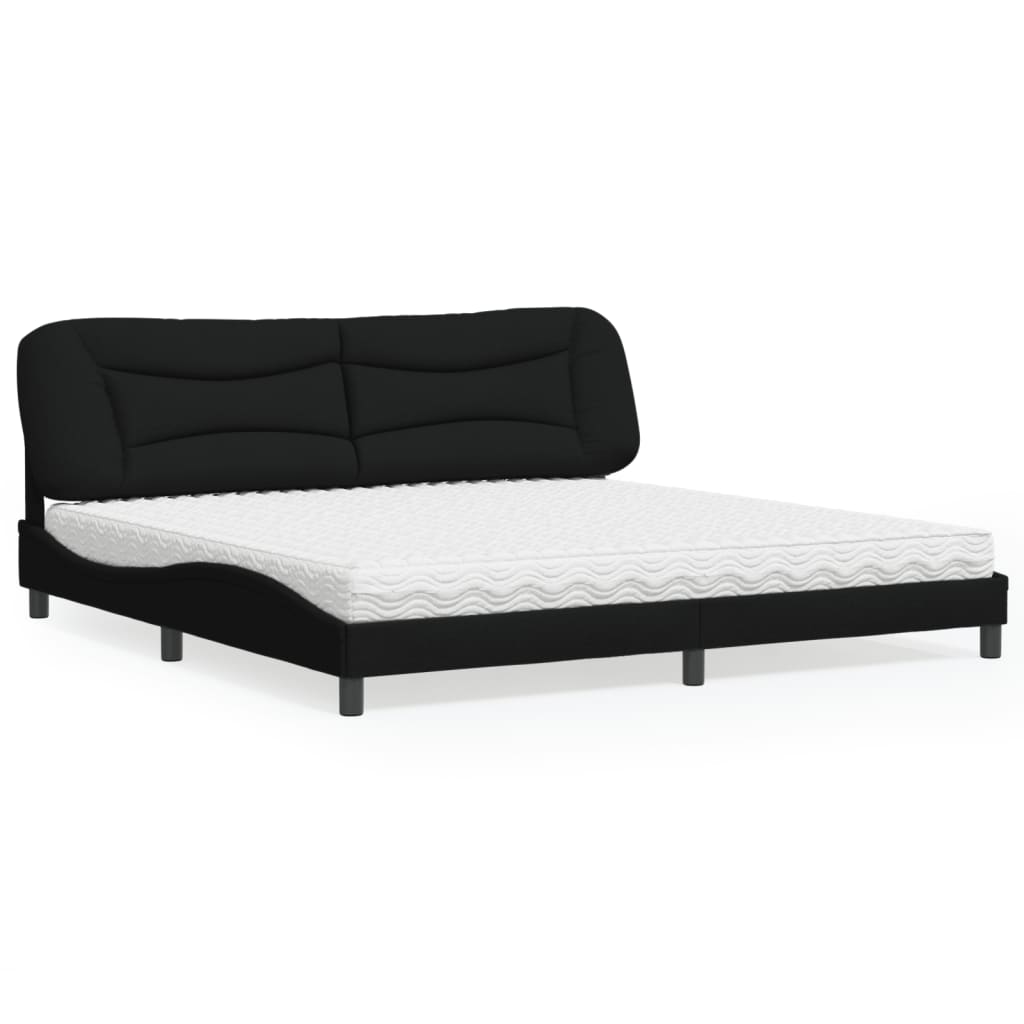 vidaXL Bett mit Matratze "Hvar" Hellgrau 80x200 cm Stoff