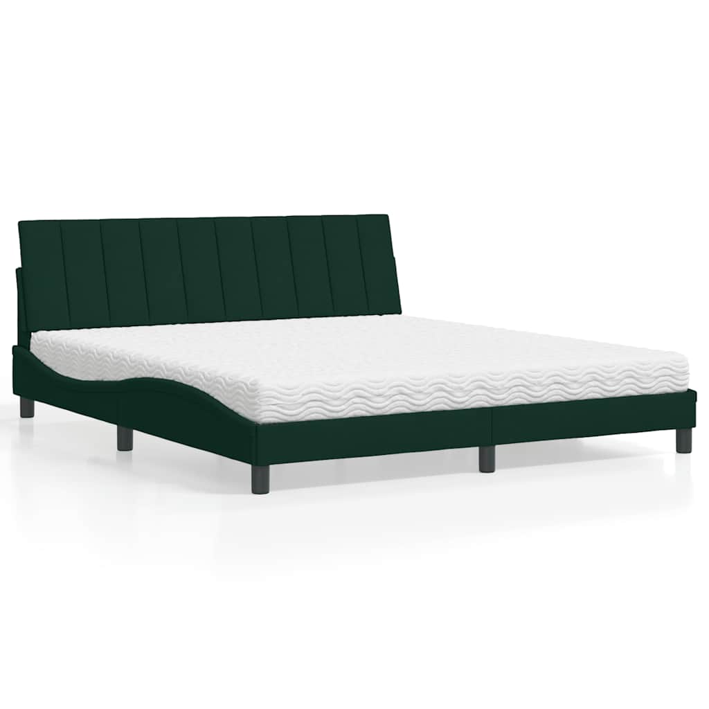 vidaXL Bett mit Matratze "Hanko" Hellgrau 80x200 cm Samt