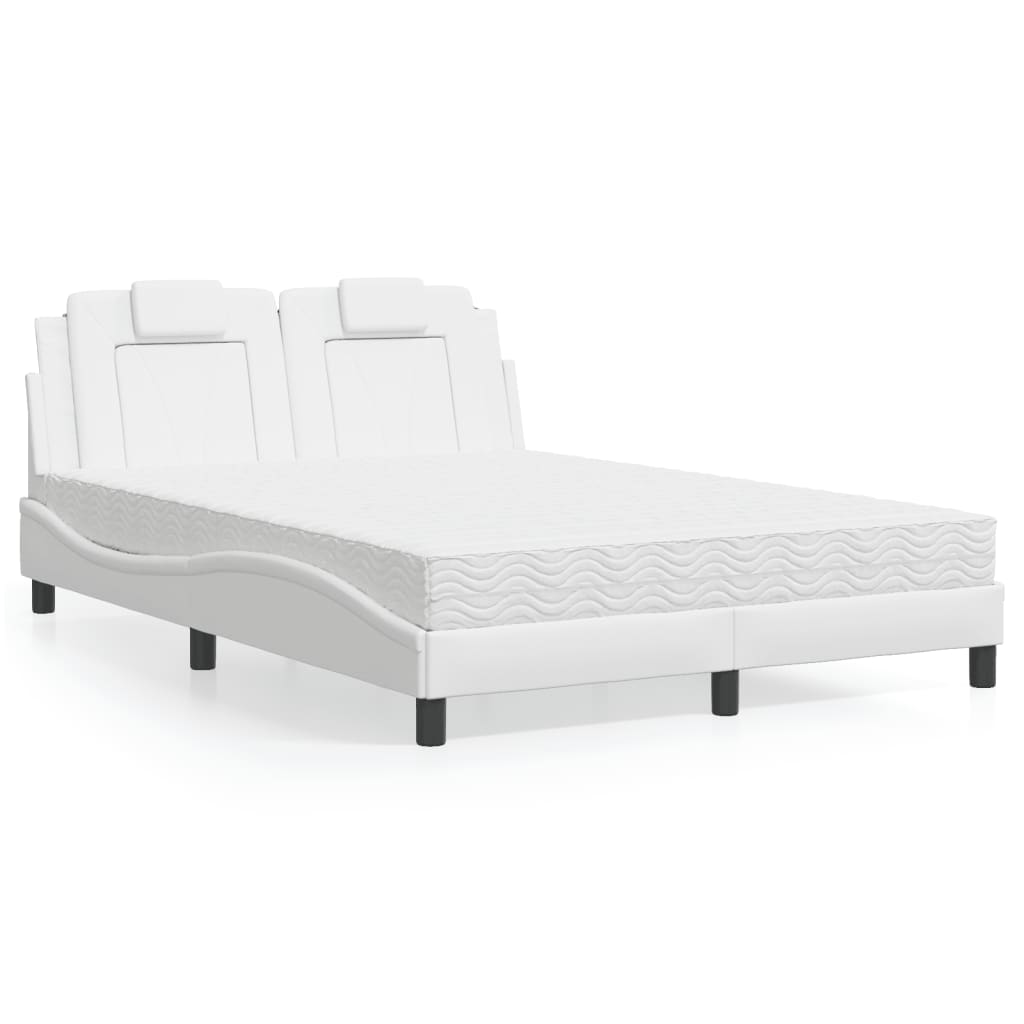 Bett "Viana" mit Matratze Schwarz 80x200 cm Kunstleder