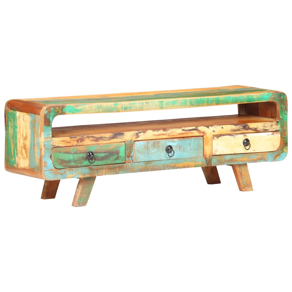 vidaXL TV-Schrank 117x30x41 cm Altholz Massiv