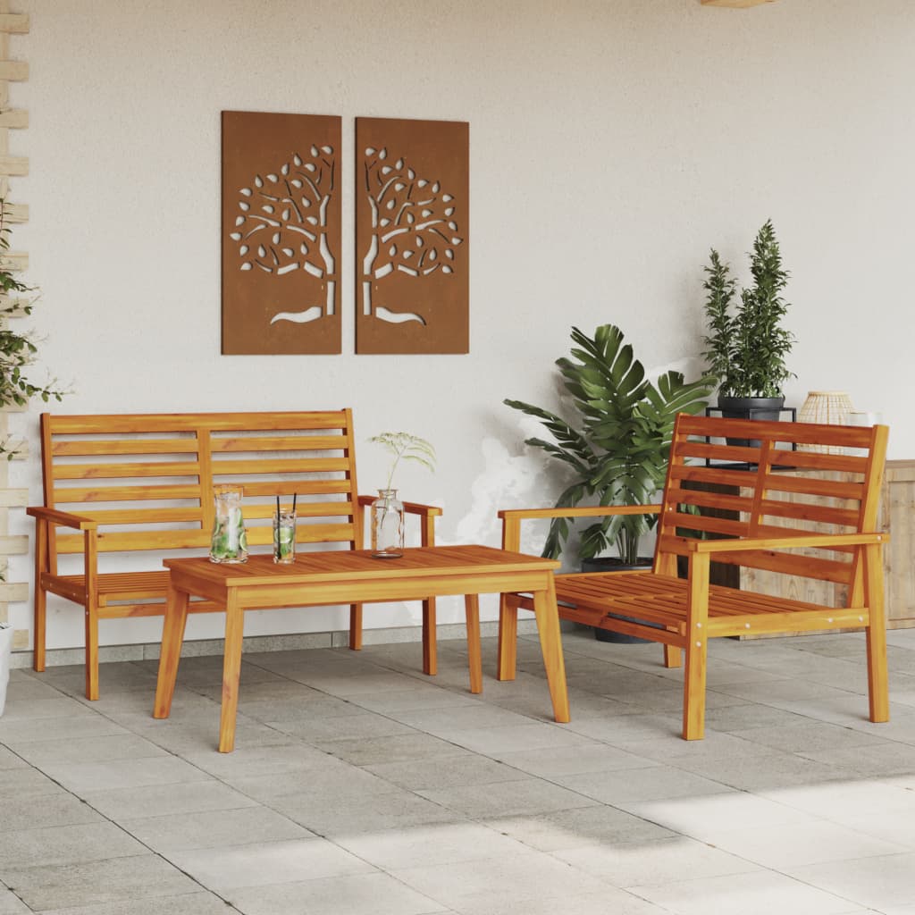 4-tlg. Garten-Lounge-Set Massivholz Akazie