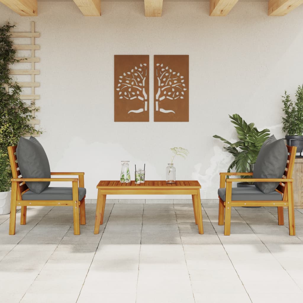 4-tlg. Garten-Lounge-Set Massivholz Akazie