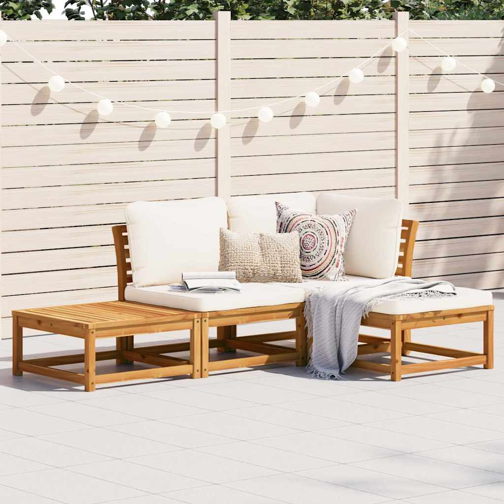 vidaXL 6-tlg. Garten-Lounge-Set mit Kissen Massivholz Akazie