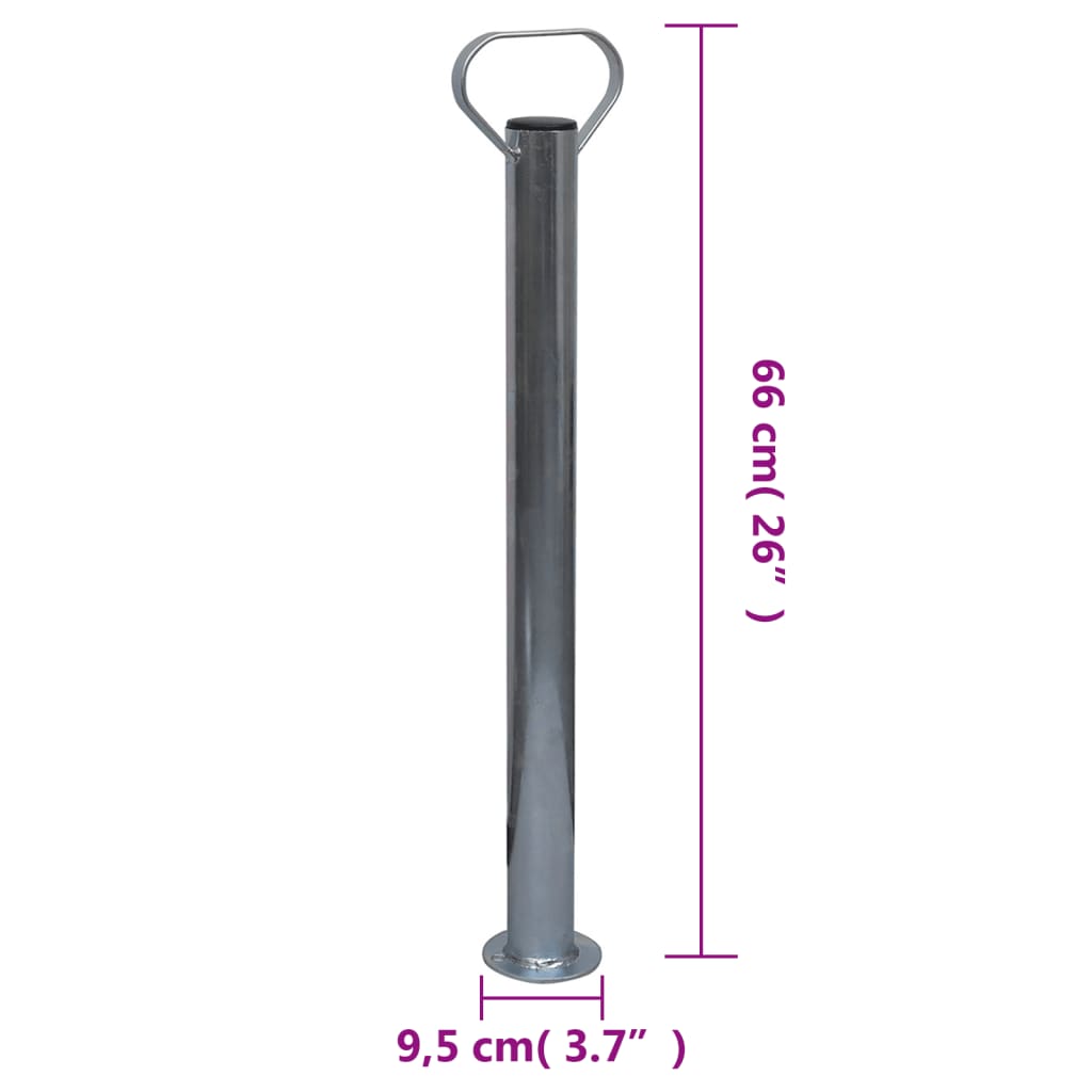 vidaXL Stützrad 60 mm mit 2 Stützrohren und 2 Klemmen