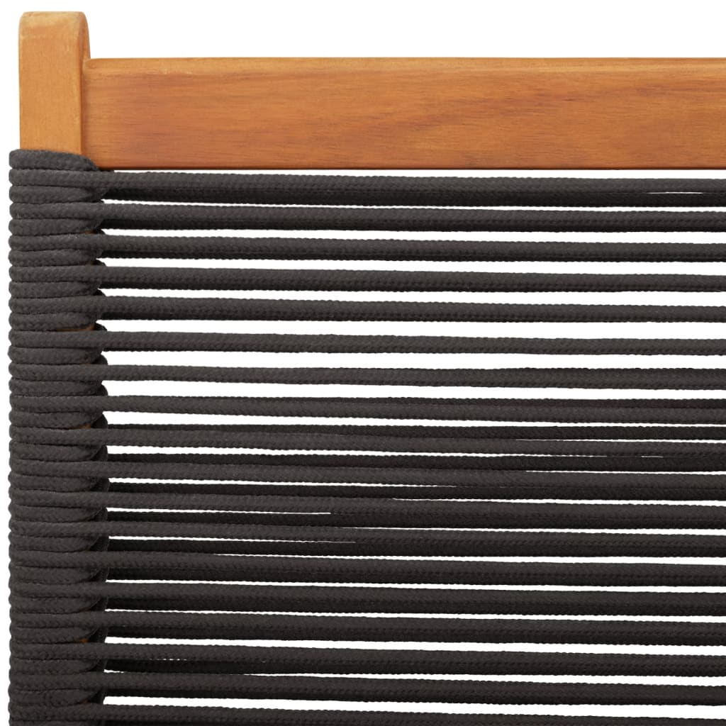 vidaXL Gartenstühle 4 Stk. Klappbar Schwarz Massivholz Akazie