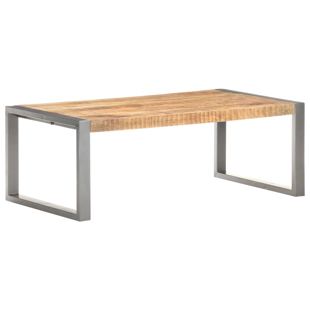 vidaXL Couchtisch 110x60x40 cm Raues Mangoholz