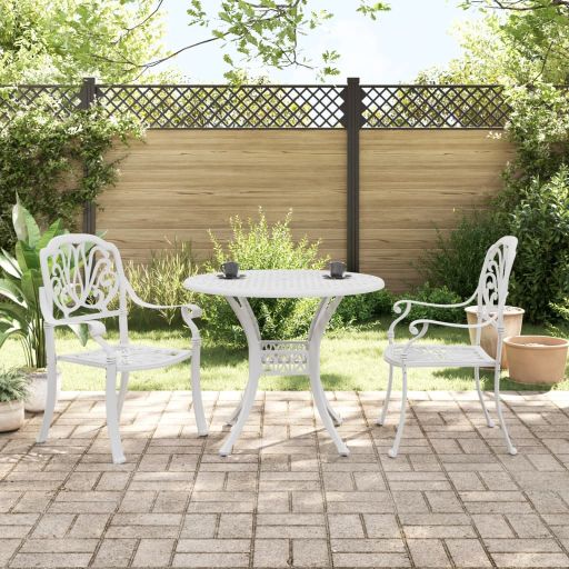 3-tlg. Bistro-Set Bronzen Aluminiumguss