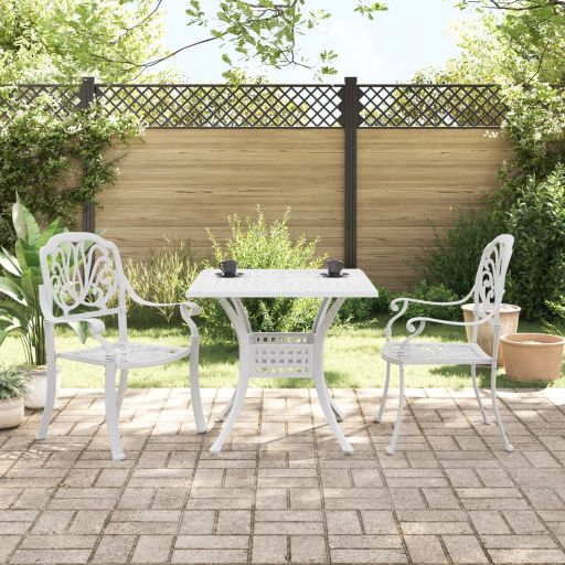 3-tlg. Bistro-Set Bronzen Aluminiumguss