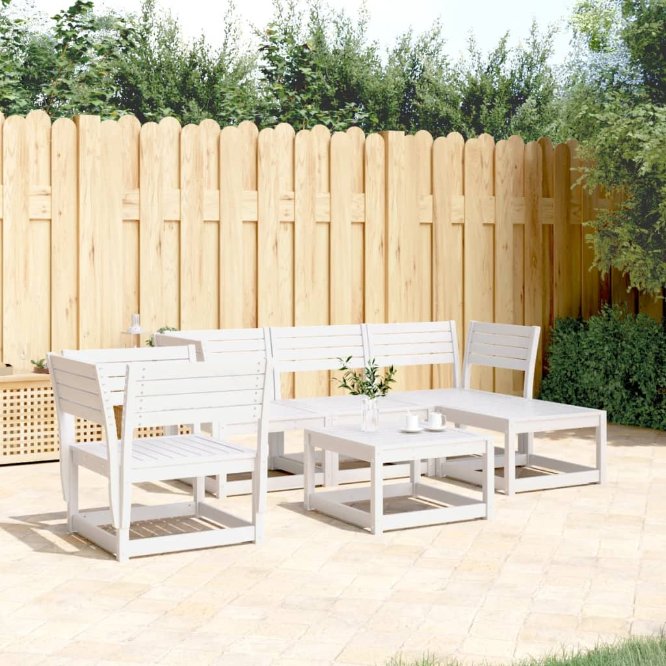 5-tlg. Garten-Lounge-Set Massivholz Kiefer