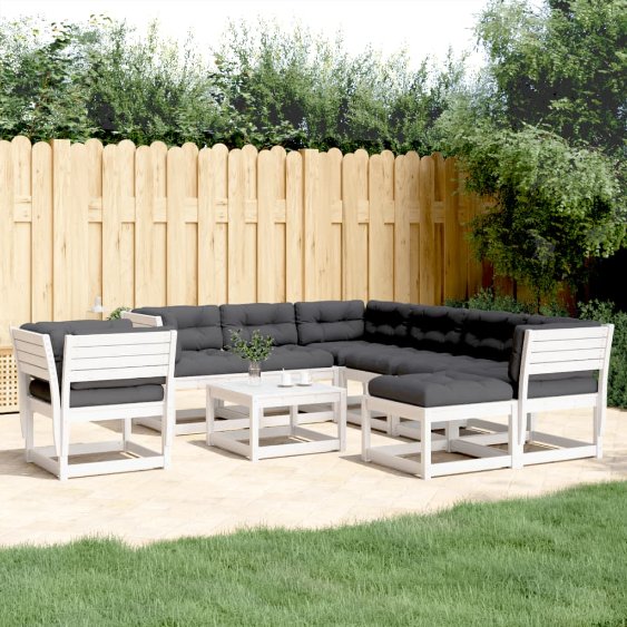 8-tlg. Garten-Lounge-Set Massivholz Kiefer