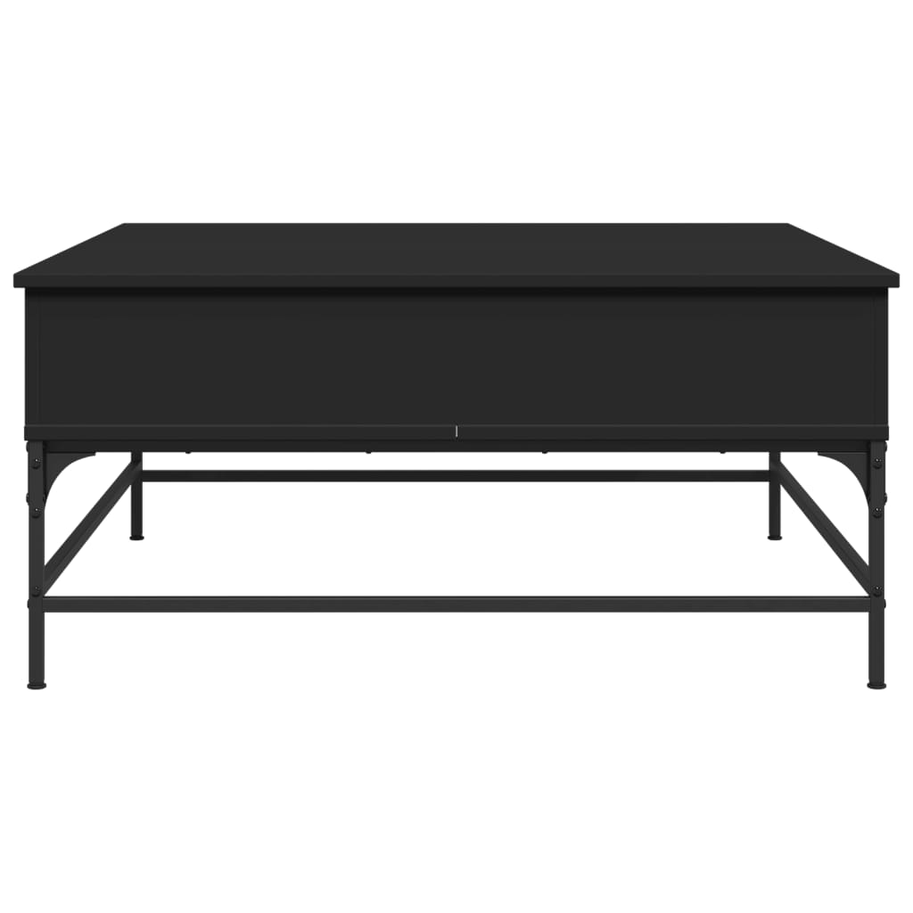 vidaXL Couchtisch Schwarz 95x95x45 cm Holzwerkstoff und Metall