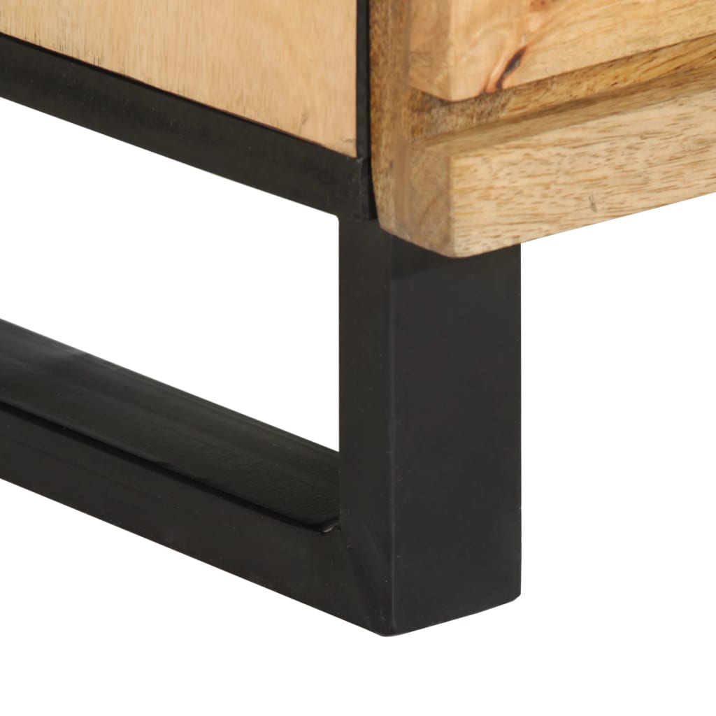 vidaXL Sideboard 3 Stk. 60x34x75 cm Raues Massivholz Mango