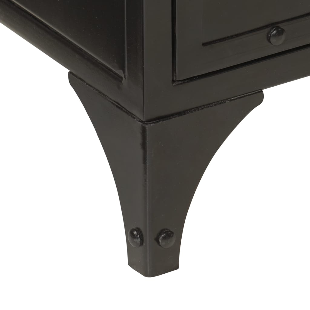 vidaXL Badschrank 40x27x180 cm Eisen und Massivholz Mango