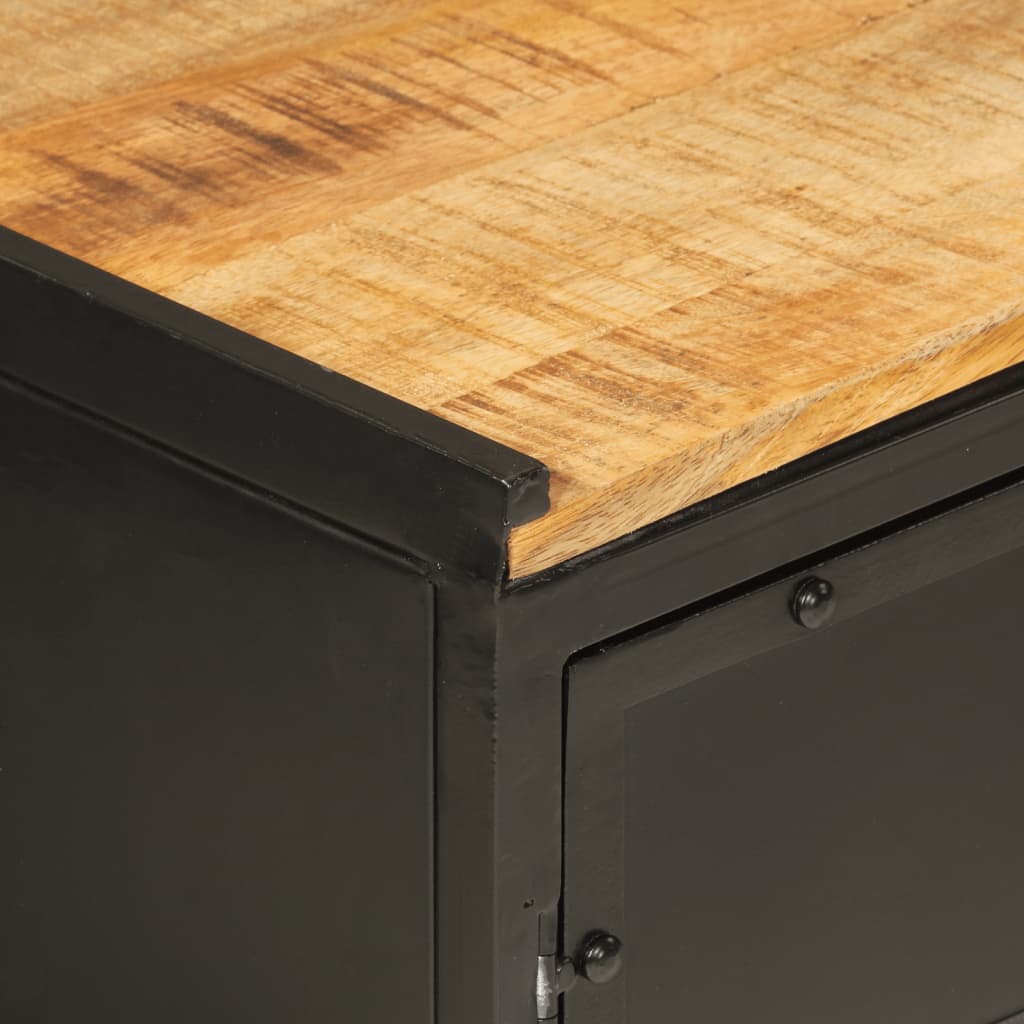 vidaXL 2-tlg. Badmöbel-Set Eisen und Massivholz Mango