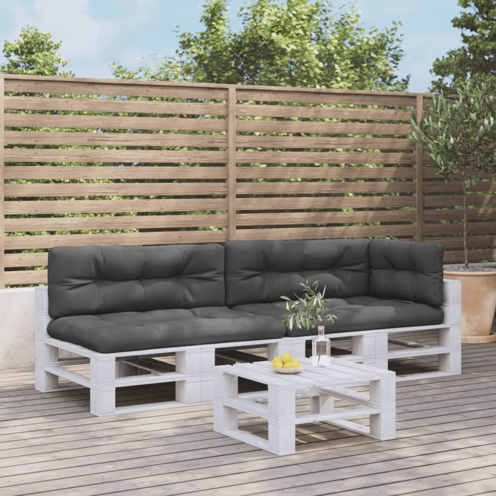 vidaXL Palettenkissen 5-tlg. Anthrazit Stoff