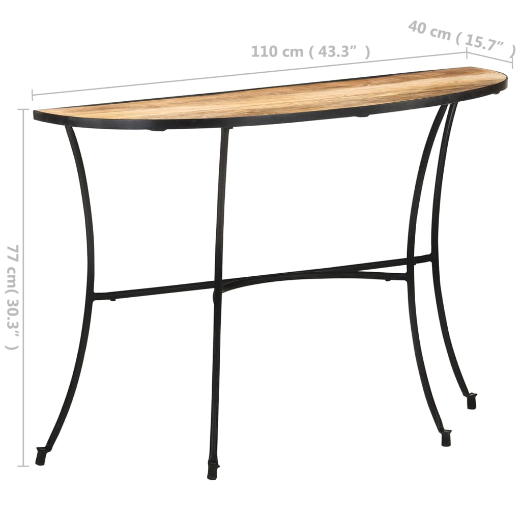 vidaXL Beistelltisch 110x40x77 cm Mango Massivholz