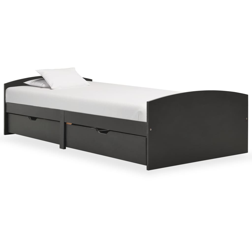 vidaXL Massivholzbett mit 2 Schubladen Kiefernholz 90x200 cm