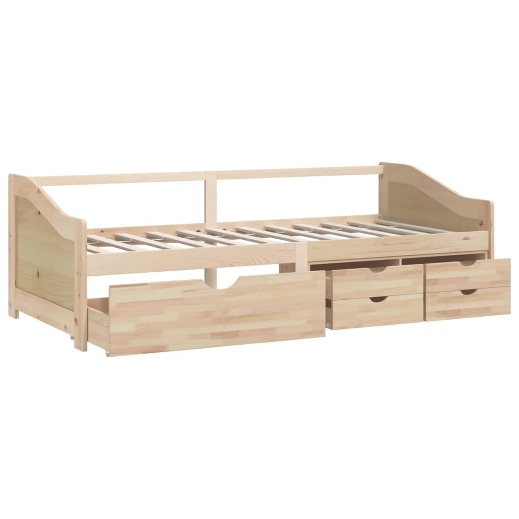 Tagesbett 3-Sitzer mit Schubladen Massivholz Kiefer 90x200 cm