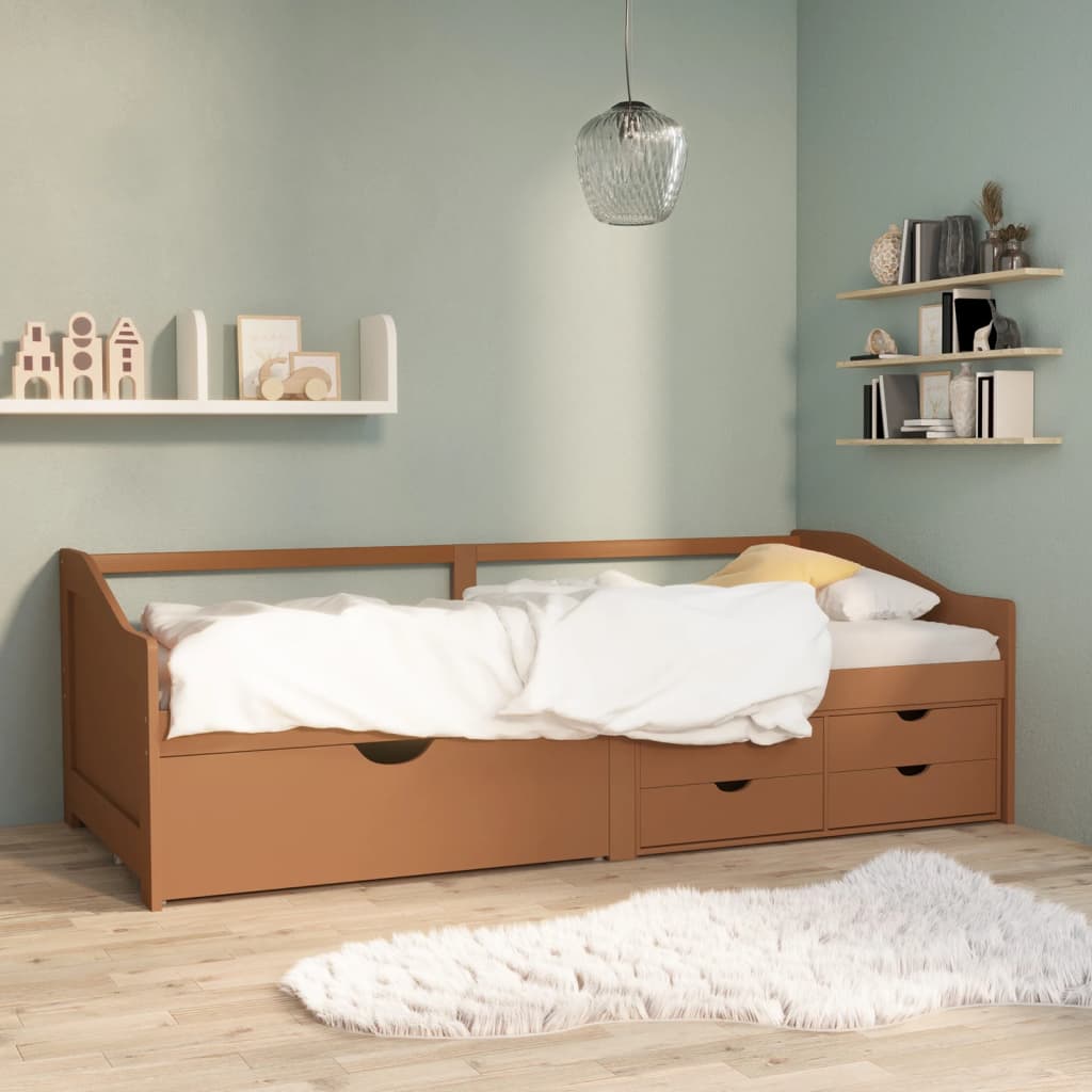 Tagesbett 3-Sitzer mit Schubladen Massivholz Kiefer 90x200 cm
