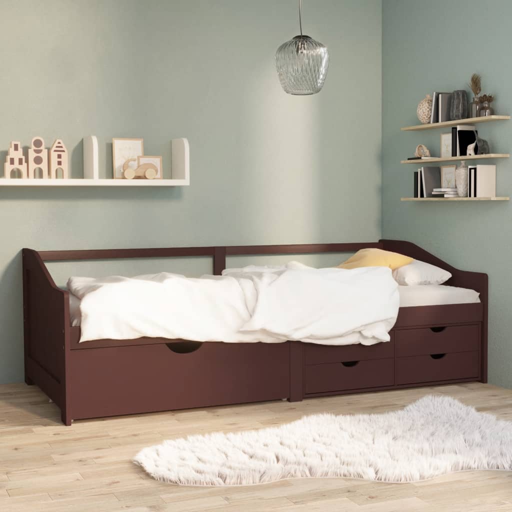 Tagesbett 3-Sitzer mit Schubladen Massivholz Kiefer 90x200 cm