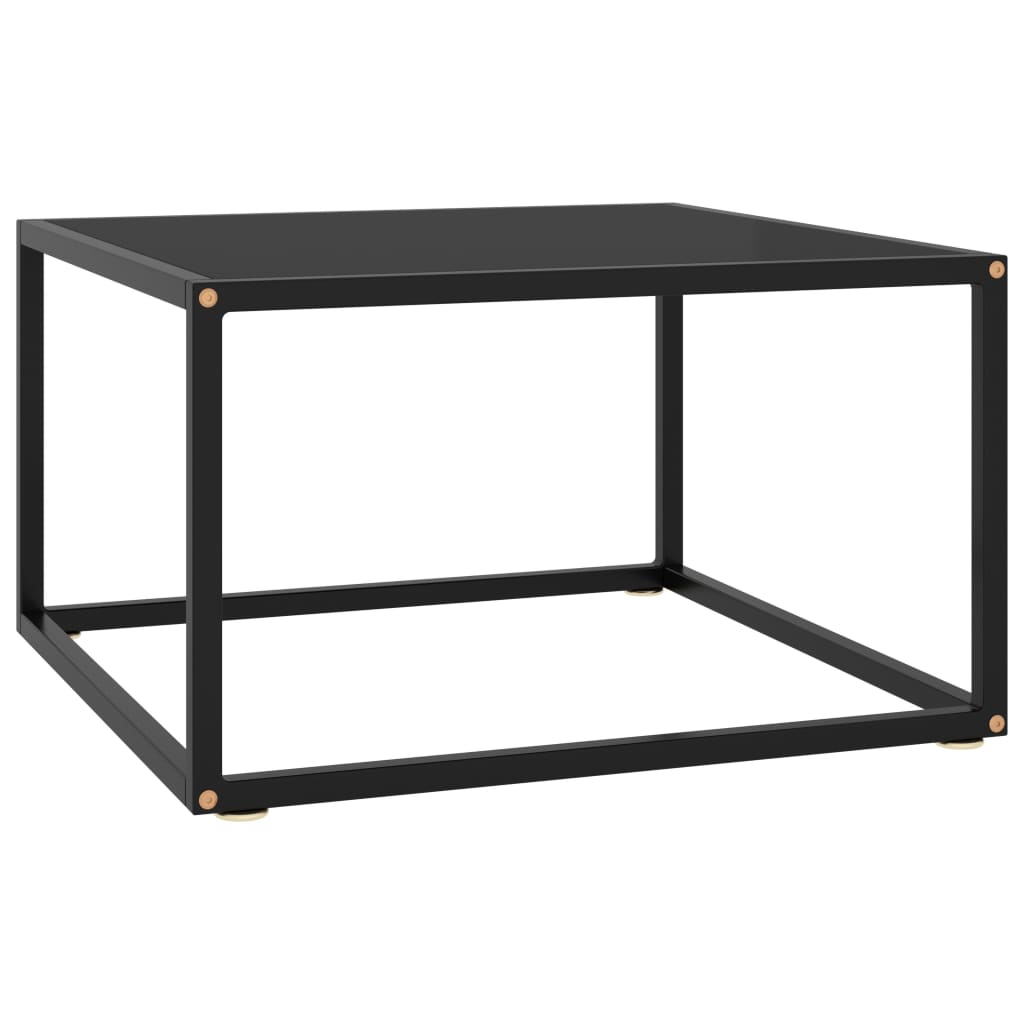 vidaXL Couchtisch Schwarz mit Hartglas 60x60x35 cm