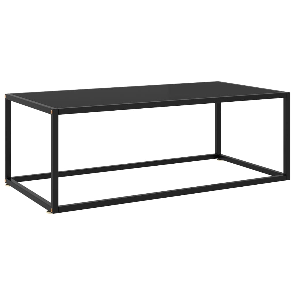 vidaXL Couchtisch Schwarz mit Hartglas 60x60x35 cm