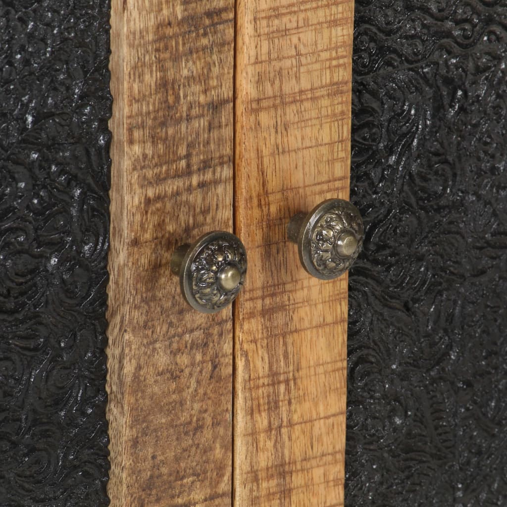 vidaXL Sideboard 60x35x75 cm Raues Mangoholz