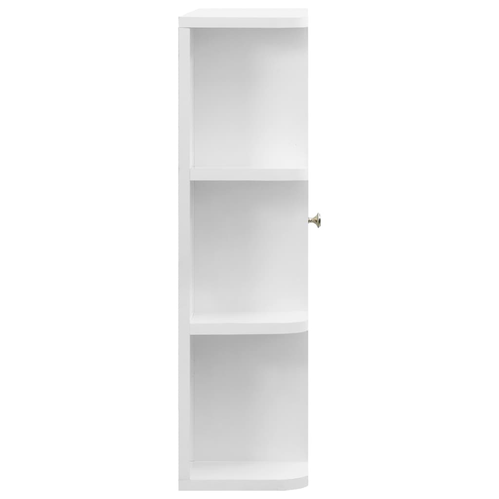 vidaXL Bad-Spiegelschrank Weiß 66x17x63 cm MDF