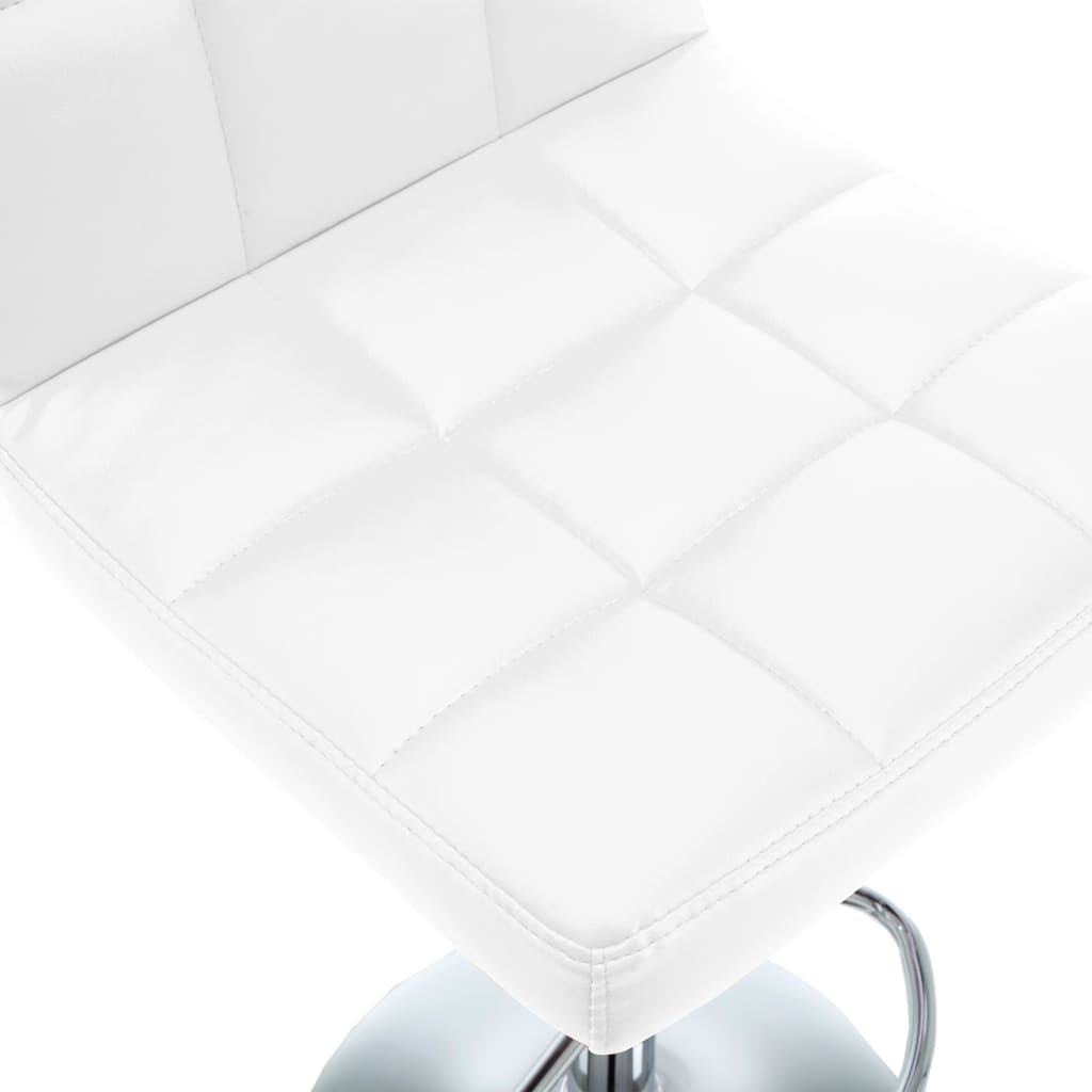 vidaXL Barhocker 2 Stk. Weiß Kunstleder