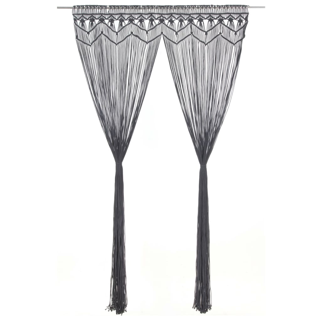 vidaXL Makramee Vorhang 140x240 cm Baumwolle