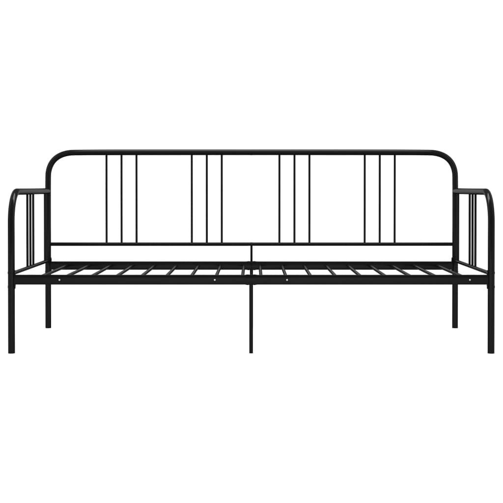 vidaXL Schlafsofa Bettgestell Schwarz Metall 90x200 cm