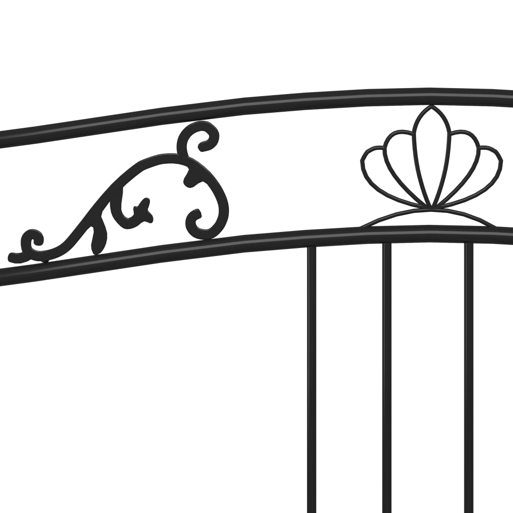 vidaXL Ausziehsofa Bettgestell Schwarz Metall 90x200 cm