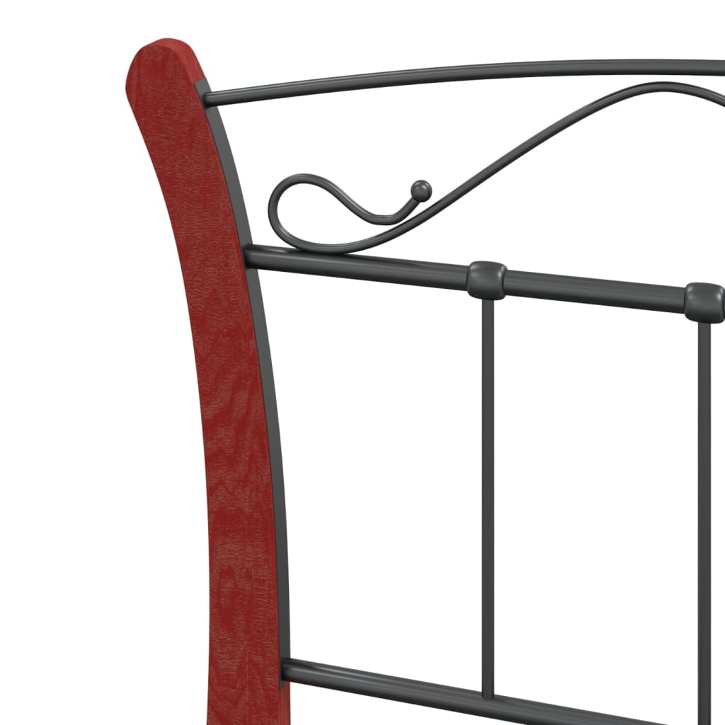 vidaXL Bettgestell Schwarz Metall 90x200 cm