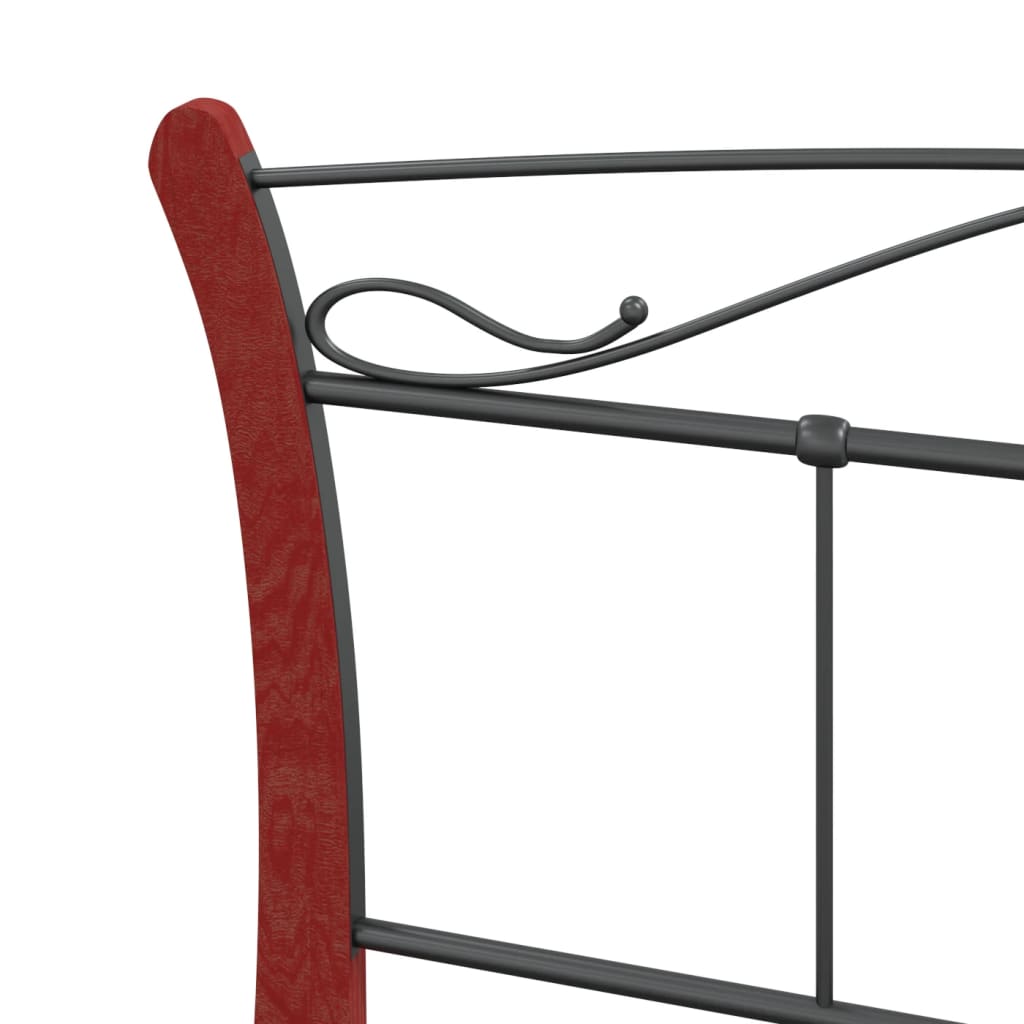 vidaXL Bettgestell Schwarz Metall 120x200 cm