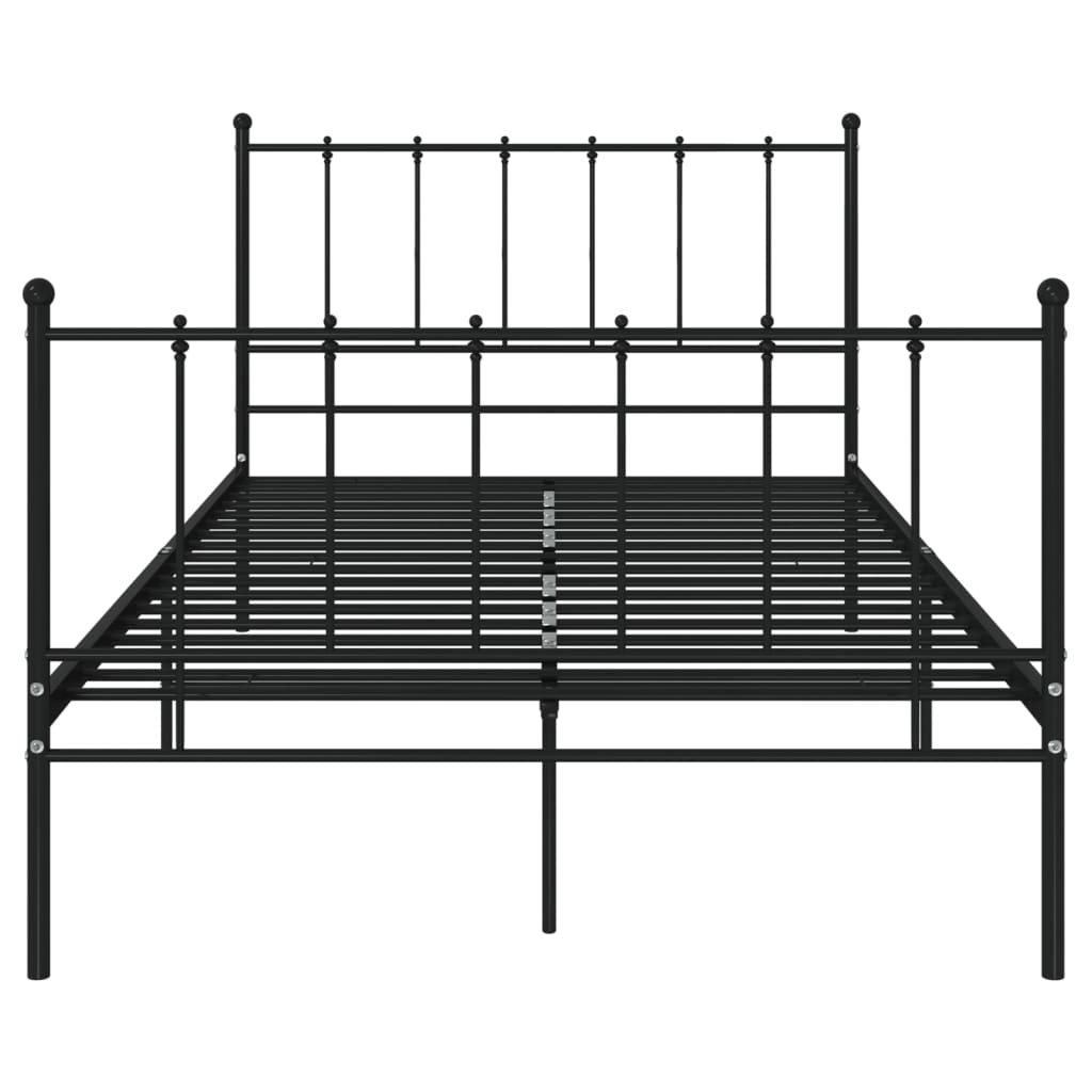 vidaXL Bett Schwarz Metall 120x200 cm