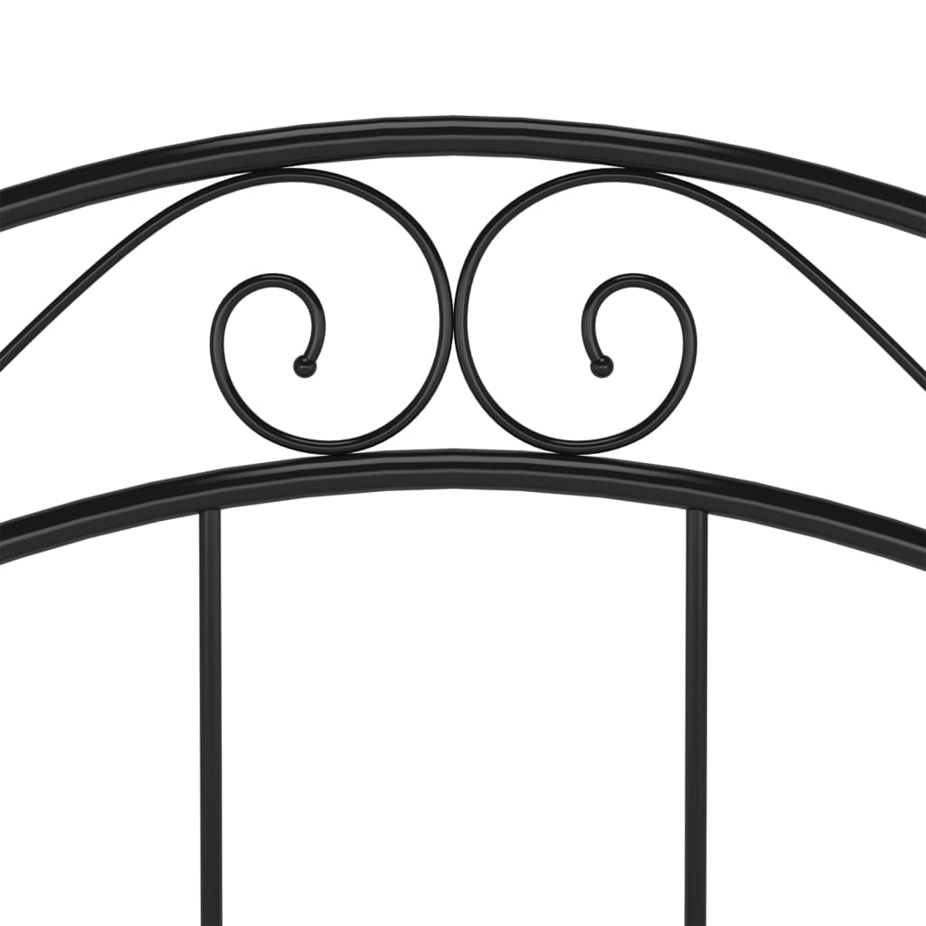 vidaXL Bett Schwarz Metall 90x200 cm