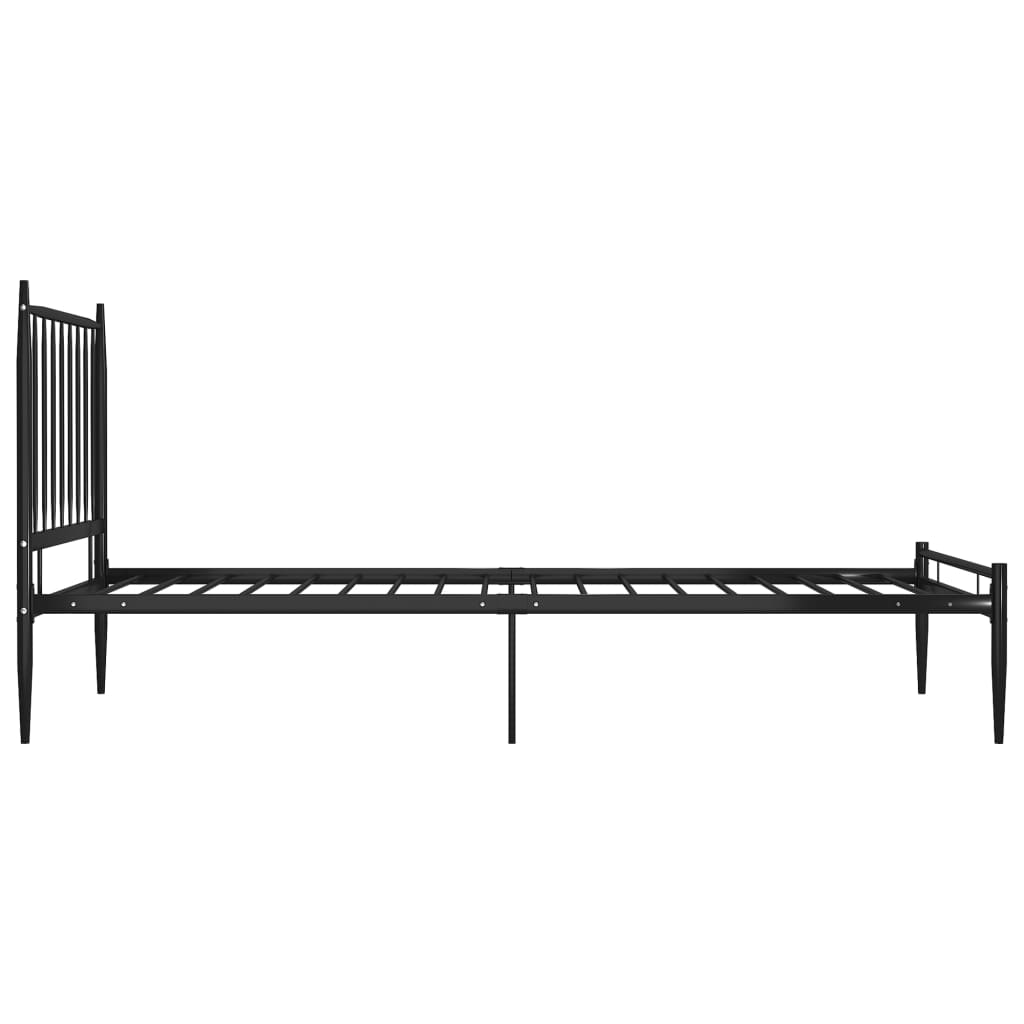 vidaXL Bett Schwarz Metall 90x200 cm
