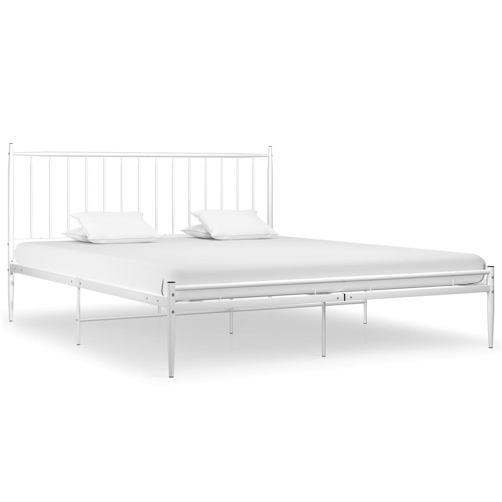 vidaXL Bett Weiß Metall 180x200 cm