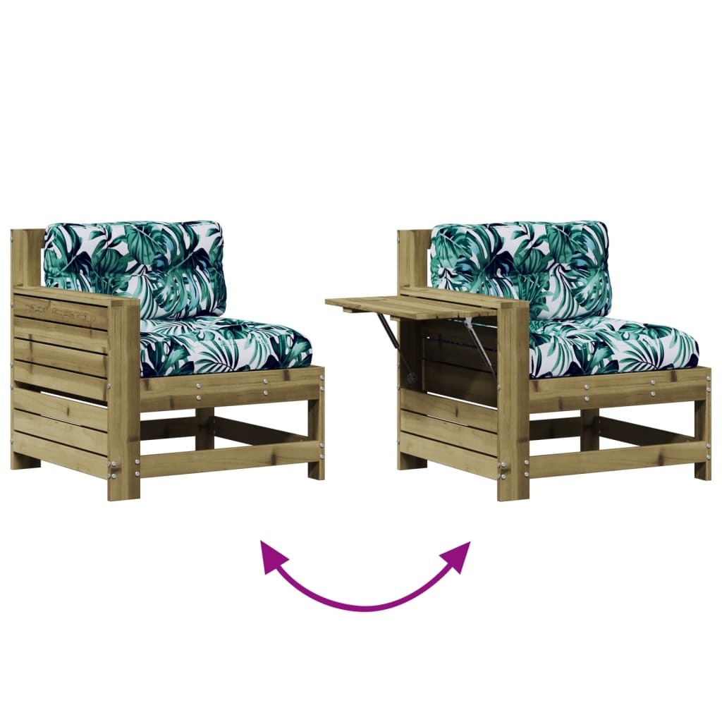 5-tlg. Garten-Lounge-Set mit Kissen Imprägniertes Kiefernholz