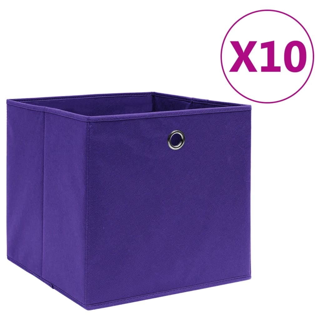 vidaXL Aufbewahrungsboxen 4 Stk. Vliesstoff 28x28x28 cm Schwarz
