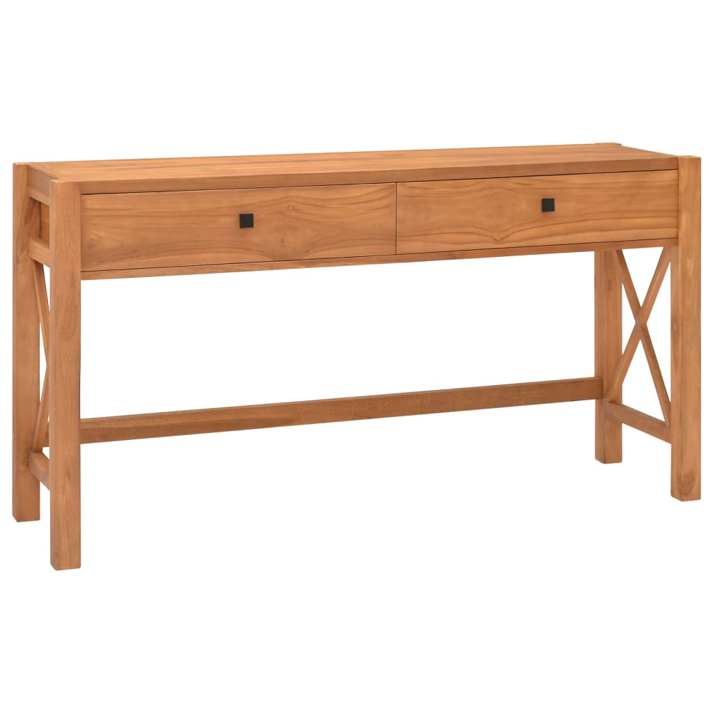 vidaXL Schreibtisch mit 2 Schubladen 100x40x75 cm Teakholz