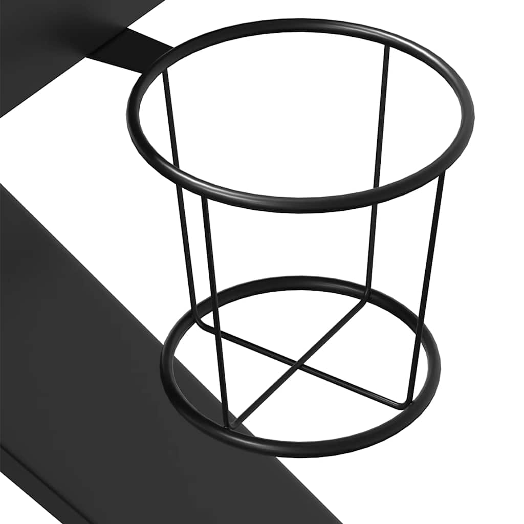 vidaXL Gaming-Schreibtisch mit K-Gestell Schwarz 90x60x75 cm