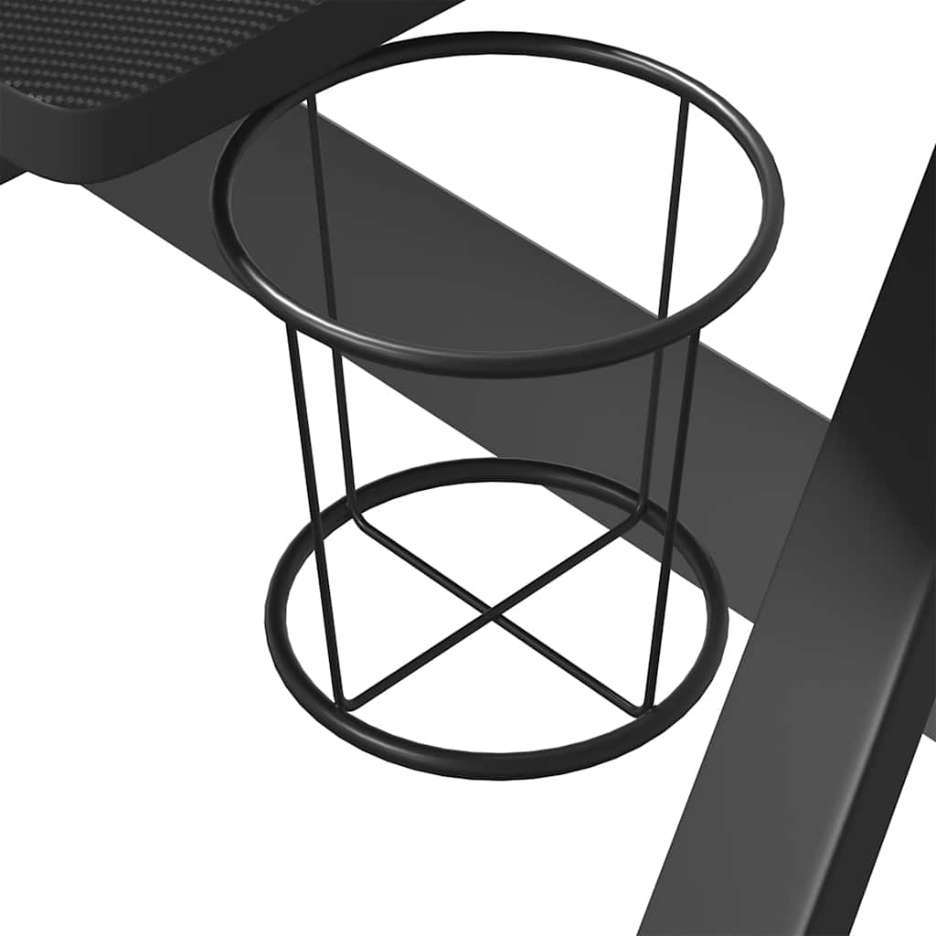 vidaXL Gaming-Schreibtisch mit ZZ-Gestell Schwarz und Rot 90x60x75 cm