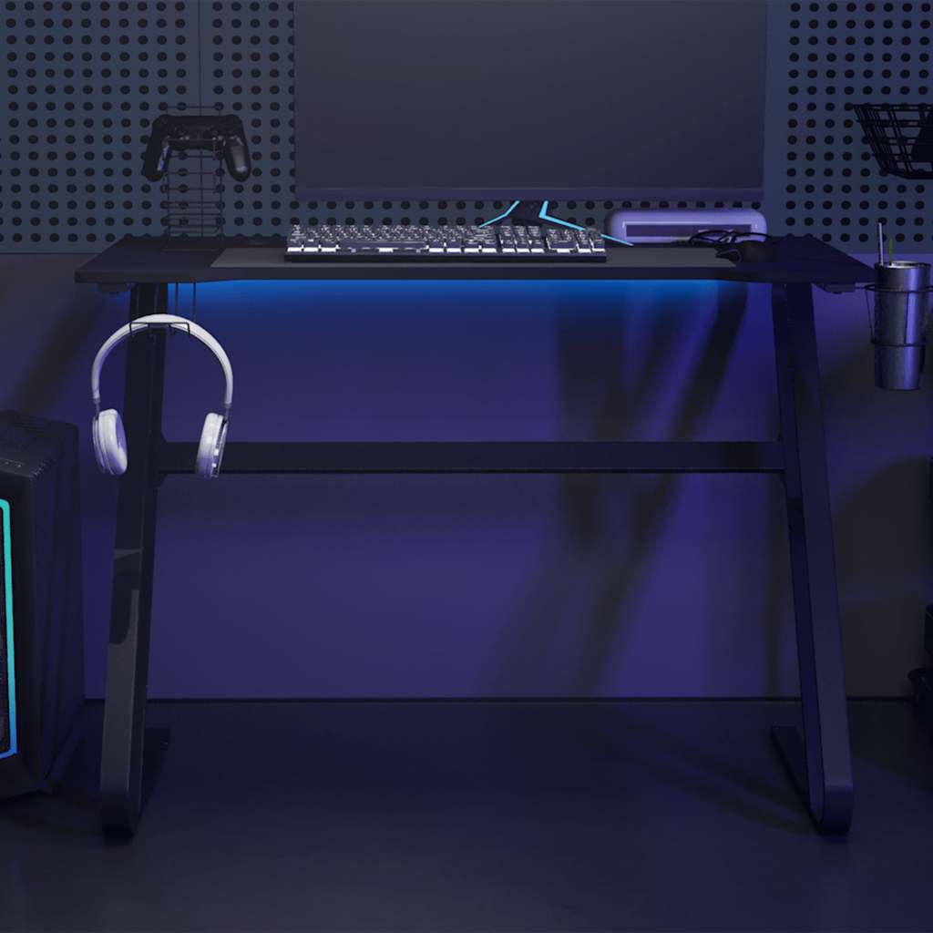 vidaXL Gaming-Schreibtisch mit ZZ-Gestell Schwarz und Rot 90x60x75 cm