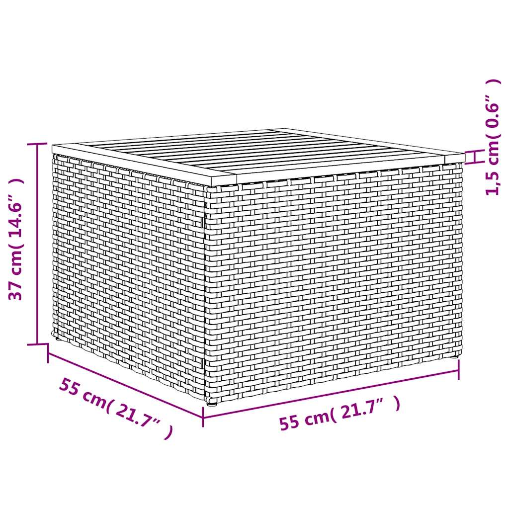 13-tlg. Garten-Sofagarnitur mit Kissen Grau Poly Rattan